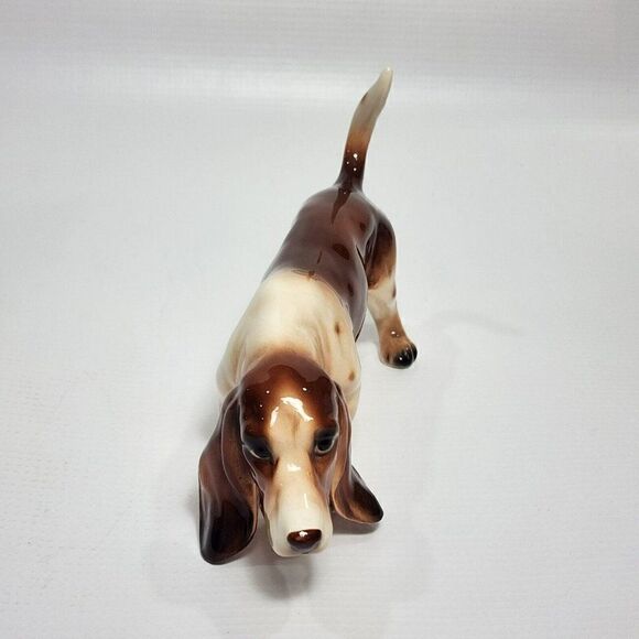 Kato Kogei Bassett Hound Dog Ceramic Figure - Picture 3 of 10